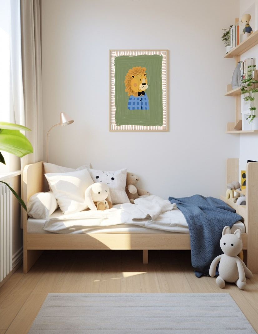 Chic Leeuw - Poster Dieren Babykamer